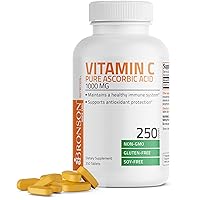 Vitamin C 1000 mg Premium Non-GMO Ascorbic Acid - Maintains Healthy Immune System, Supports Antioxidant Protection - 250 Tablets