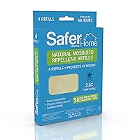 Brand Safer Home SH1200R4R Natural Mosquito Repellent 4 Refills Pads Included, Blue