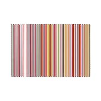 Colorful Stripes. Print Placemats for Dining Table Set of 6, Heat Resistant,Easy to Clean Non-Slip Place Mats