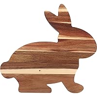 BESTOYARD Bunny Shaped Wooden Serving Board Wood Cutting Board Wooden Charcuterie Boards Cheese Tray Easter Serving Platter for Cheese Bread Vegetables Fruit Salad
