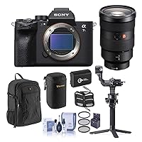 Sony Alpha a7S III Mirrorless Digital Camera - Bundle with FE 24-70mm f/2.8 GM Lens, Gimbal Stabilizer, 82mm Filter Kit, Lens Case, Backpack, Extra Battery, SD Card Case, Cleaning Kit