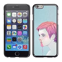A-type Colorful Printed Hard Protective Back Case Cover Shell Skin for Apple iPhone 6(4.7 inches) ( Man Boy Pink Nose Bleeding Ice Cream Face )
