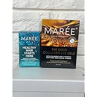 MAREE Hair & Eyes Duo - Keratin Hair Capsules and 24K Gold Eye Gels for your Stunning Look - Ultimate Eye & Hair Care Package