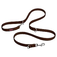 HALTI Training Leash - Multifunctional Double-Ended Dog Leash, Ideal for Anti-Pulling Dog Training. Lightweight & Durable. Suitable for Small to Medium Dogs & Puppies (Size Small, Deep Walnut, 2m)