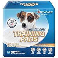 Honey Care All-Absorb Puppy Training Pads Made in The USA! Ultra Absorbent and Odor Eliminating, Leak-Proof 5-Layer Potty Training Pads 22