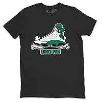 White Green Black Design Printed Lucky You Sneaker Matching T-Shirt