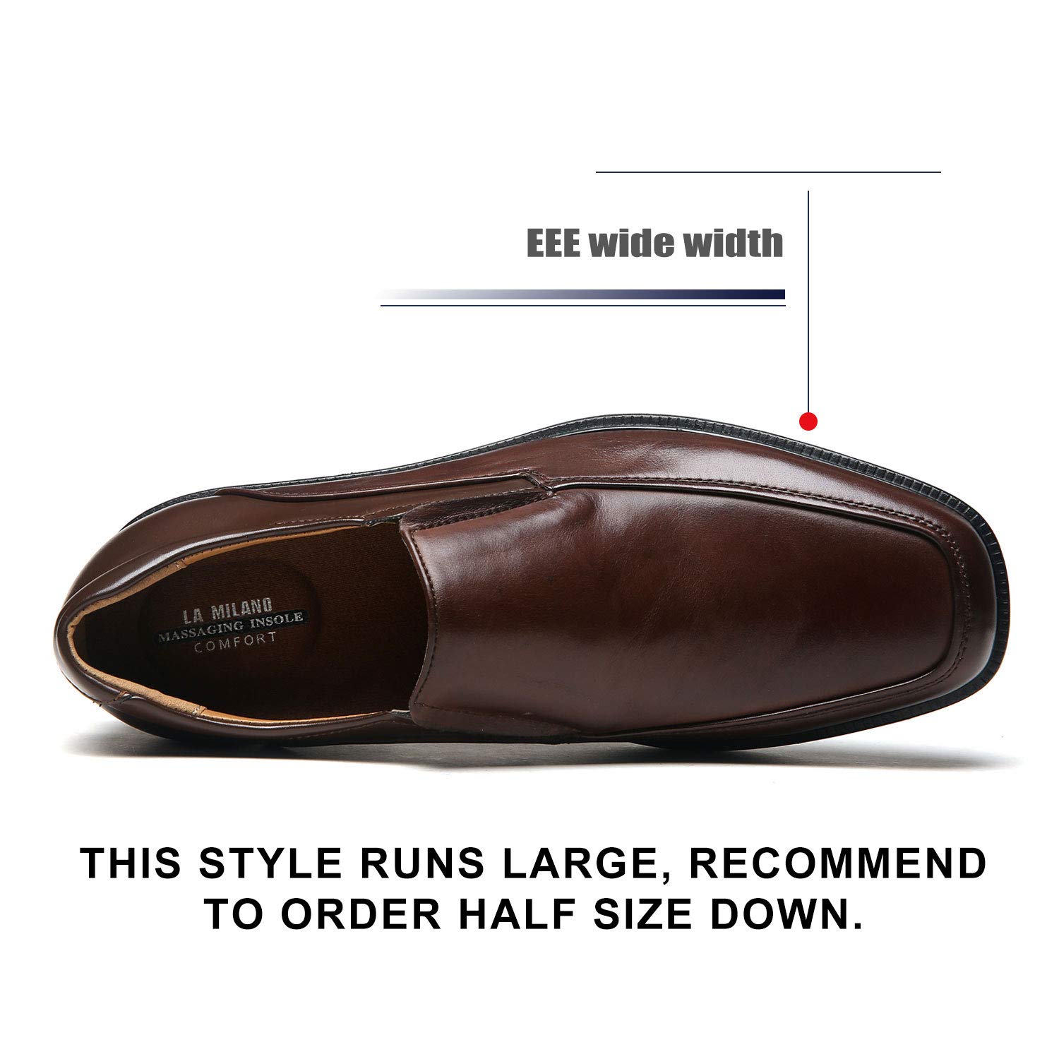 La Milano Men's Oxfords Classic Modern Round Captoe Shoes
