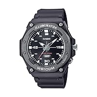 Casio MW-620H Series | Men's Digital Watch | (Black/Black) | 100M WR | LED Illuminator | 3-Year Battery