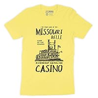 Ozark Lake Riverboat Gambling Casino Missouri Belle Vintage Men's T-Shirt Show