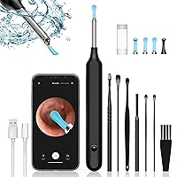 Ear Wax Removal Tool Camera - Ear Wax Removal Kit with 7 Pcs Ear Set - Ear Cleaner with Camera - Earwax Removal Kit with Light - Ear Camera with 4 Ear Spoon - Ear Cleaner for iOS & Android