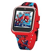 Marvel Spider-Man Red Educational Touchscreen Smart Watch Toy for Boys, Girls, Toddlers - Selfie Cam, Learning Games, Alarm, Calculator, Pedometer, and More (Model: SPD4588AZ)