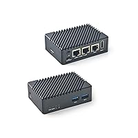 FriendlyElec Nanopi R5S Mini Router OpenWRT with Three Gbps Ethernet Ports LPDDR4X 4GB RAM Based in RK3568 Soc for IOT NAS Smart Home Gateway Support Linux Ubuntu (with CNC Metal Case)