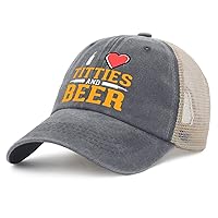 Hat for Womens Humor Drink Denim Hats for Men AllBlack Cycling Caps Cute Unique Gifts for Farmer