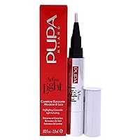 PUPA Milano Active Light Highlighting Concealer - Minimizes Signs Of Fatigue - Gives The Complexion A Fresh And Radiant Appearance - Ideal For All Skin Types - 004 Luminous Peach - 0.013 Oz