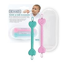 Dr. Talbot’s Baby Safe Nose and Ear Cleaner Set with Hygienic Travel Case, Gentle Dual-Ended Easy Mucus and Wax Remover Tool, 2 Pack, Girl