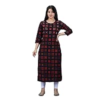 Blue Color Rayon Straight Women's Valentines Day Gift Indian Kurta