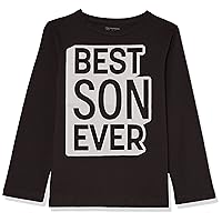The Children's Place Baby Boys' and Toddler Short Sleeve Fall & Holiday Graphic T-Shirt, Best Son, 3T