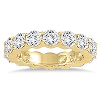 AGS Certified Diamond Eternity Band in 14K Yellow Gold (4.62-5.61 CTW)