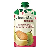 Beech-Nut Fruities Stage 2 Baby Food, Banana Pear & Sweet Potato, 3.5 oz Pouch