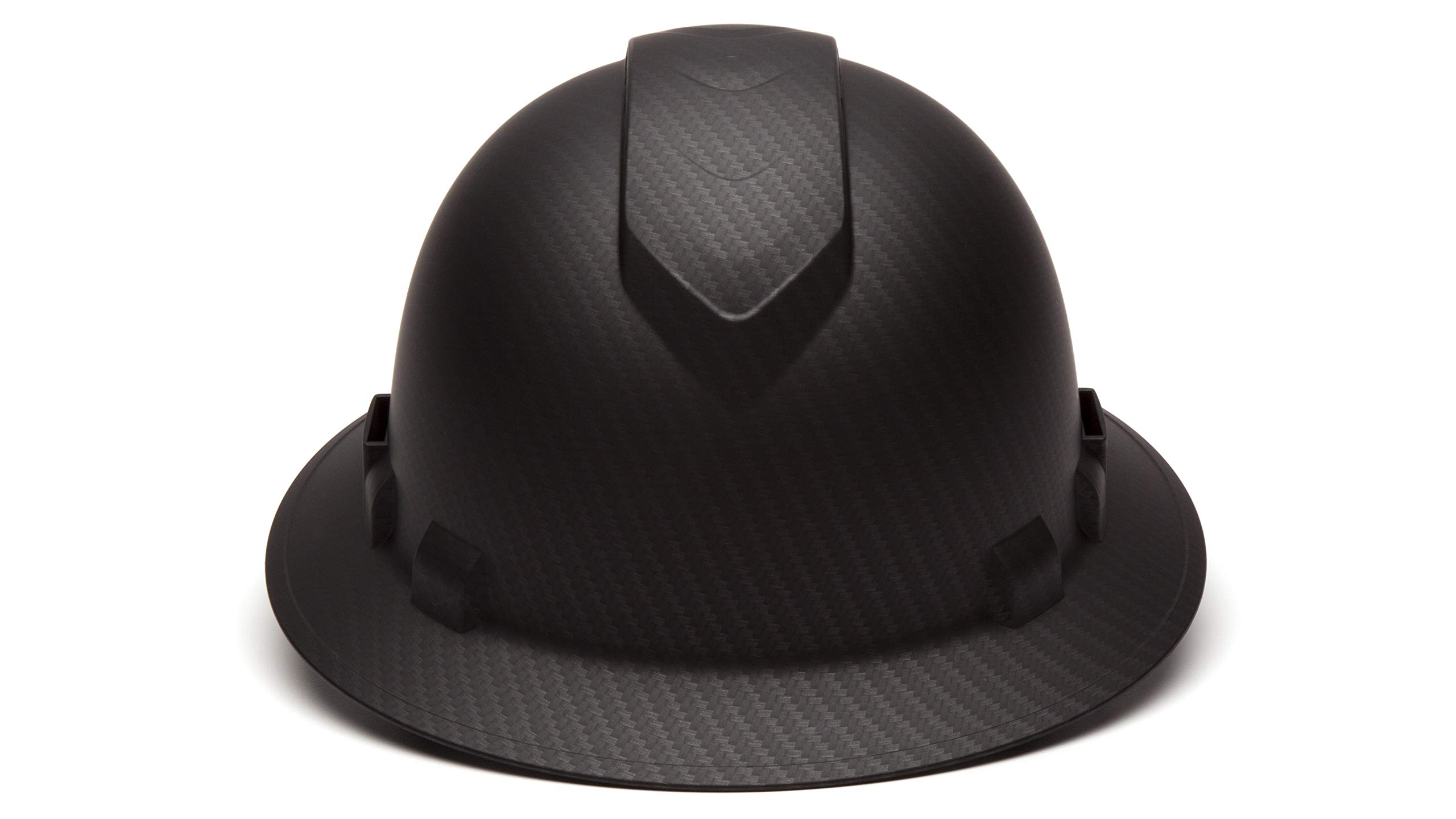 Pyramex Ridgeline Full Brim Hard Hat, Vented, 4-Point Ratchet Suspension, Matte Black Graphite Pattern