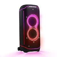 JBL Partybox Ultimate - Multi Purpose Party Speaker, with Wi-fi & Bluetooth Connectivity, Wireless, Lightshow, IPx4 Slashproof, Dual Mic & Guitar Inputs, Handle & Sturdy Wheels, Black