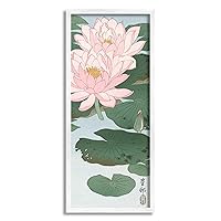 Stupell Industries Lotus Ohara Koson Classical Painting Flower Portrait Framed Wall Art, Design By one1000paintings
