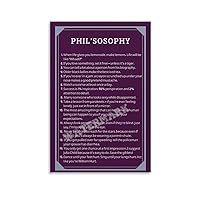 Phil's-osophy -Phil Dunphy Quotes Print Poster (4) Canvas Painting Wall Art Poster for Bedroom Living Room Decor 16x24inch(40x60cm) Unframe-style