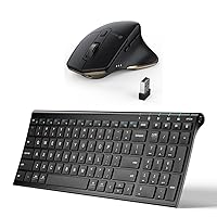 iClever BK10 Bluetooth Keyboard, Wireless Bluetooth Keyboard, Rechargeable Bluetooth 5.1 Multi Device Keyboard with Number Pad Full Size Stable Connection for Mac, Windows, iOS, Android, Laptop