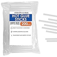 Innovative Haus Mini Hot Glue Sticks (200 Pack) - Perfect Fit for Mini Glue Guns, 4