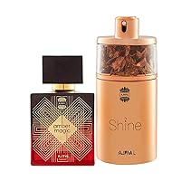 NIMAL Amber Magic EDP Spicy Aromatic Perfume 100ml for Men and Shine EDP Floral Powdery Perfume 75ml for Women + 1 Perfume Tester FREE