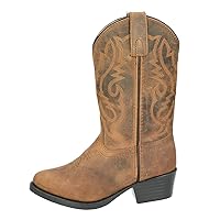 Smoky Mountain Boots Kid's Denver Leather Western Boot, Color: Brown Oil Distress, Size: 3.5-R (3034Y-3.5R)