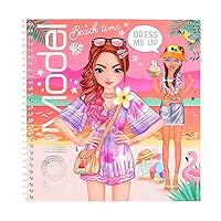 Depesche 12721 TOPModel Holiday Dress Me Up Sticker Book with 24 Pages to Create Chic Outfits, Colouring Book with 11 Sticker Sheets