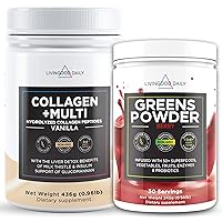 Fruit Smoothie Bundle - Combination of Collagen Powder (Vanilla) and Greens (Berry) with Multivitamins