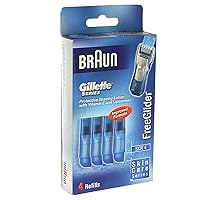 Braun SCR4 FreeGlider refill, 4 refills per pack