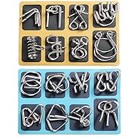 THE TWIDDLERS 36 Metal Brain Teaser Puzzles for Kids & Adults (4 Levels) -  Disentanglement Mind Teaser Puzzles with Pouch - Party Favor, Educational