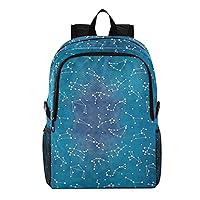 ALAZA Zodian Sign on Blue Background Hiking Backpack Packable Lightweight Waterproof Dayback Foldable Shoulder Bag for Men Women Travel Camping Sports Outdoor