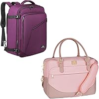 MATEIN Travel Backpack for Women, Expandable Flight Approved Carry on Luggage Backpack, Water Resistant Lightweight Suitcase Daypack Large Business Weekender Bag with Strap, Gift for Traveler, Purple