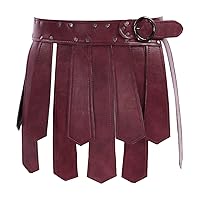 CHICTRY Gothic Waist Belt Gothic Belt Waistband with Chain Tassel Dress Belt Waist Pack Wallet Pouch for Party Club Cosplay Burgundy C One Size