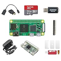 DIGISHUO Raspberry Pi Zero 2W (Wireless) 9 in 1 Kit Complete Kit Wtih Two Case | 32G San Disk SD Card | Mini HDMI | Micro USB | GPIO Header |5V 3A US Power Supply