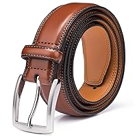 Men's Leather Dress Belt-Classic & Fashion for Work Business and Casual