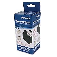 Petmate Fresh Flow Deluxe Replacement Pump 120V - Easy Install - AC Adapter and Cord Included (29027),Black
