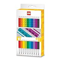 LEGO Stationery 10 Pack Gel Pens (53100), Ages 6+, includes 10 gel pens