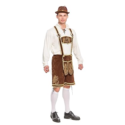 Spooktacular Creations Men’s German Bavarian Oktoberfest Costume Set for Halloween Dress Up Party and Beer Festival