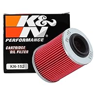 K&N Motorcycle Oil Filter: High Performance, Premium, Designed to be used with Synthetic or Conventional Oils: Fits Select Can-Am Vehicles, KN-152