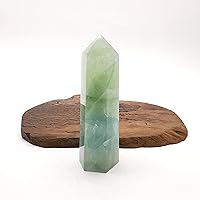 722g Natural Green Fluorite Crsytal Obelisk/Quartz Crystal Wand Tower Point Healing
