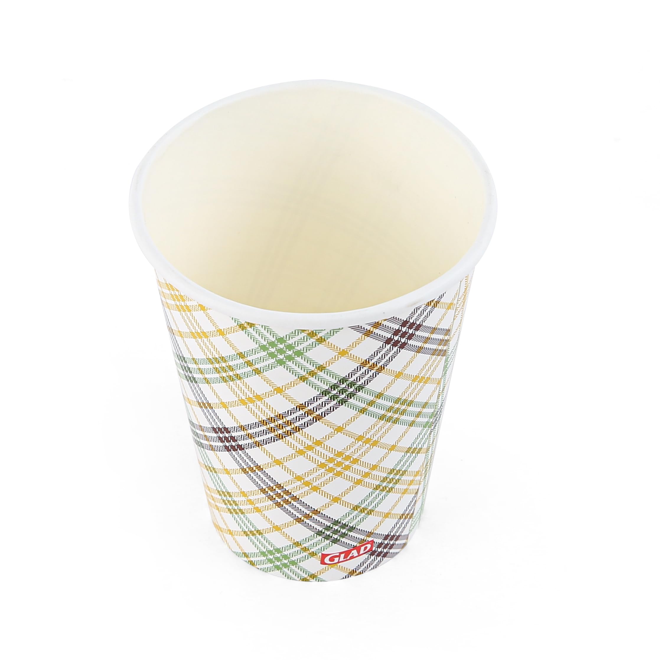 Glad Everyday Disposable Paper Cups with Harvest Weave Design | Heavy Duty Paper Cups, Drinking Paper Cups for All Beverages and Everyday Use | 12 Ounces, 20 Count