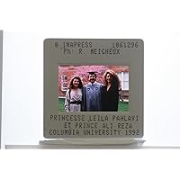 Slides photo of Princess Leila Pahlavi and Prince Alireza Pahlavi at Columbia University.