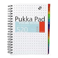 Pukka Pad B5 Vocabulary Book with 520 Word Capacity – Includes 20 Repositionable Alphabetised Dividers – Learn Synonyms, Antonyms, and Use in a Sentence – 100GSM