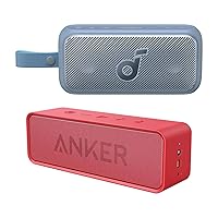 Anker Soundcore Bluetooth Speaker & Motion 300 Wireless Hi-Res Portable Speaker with BassUp, Bluetooth Speaker with SmartTune Technology, 30W Stereo Sound, 13H Playback, and IPX7 Waterproof - Red