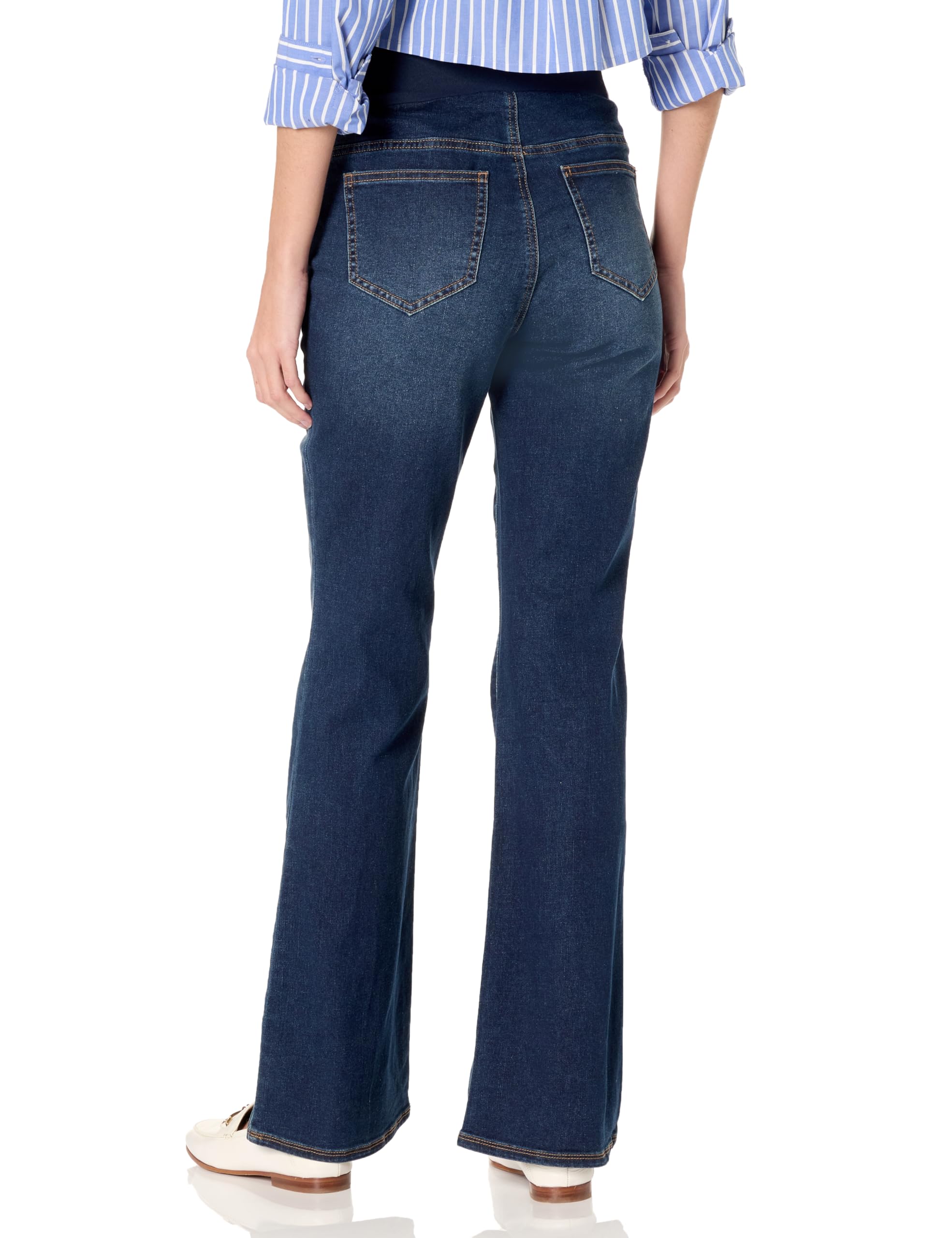 Motherhood Maternity Women's Indigo Blue Over The Belly Classic Bootcut Denim Jeans